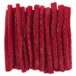 Cinnamon licorice twists neatly arranged together.
