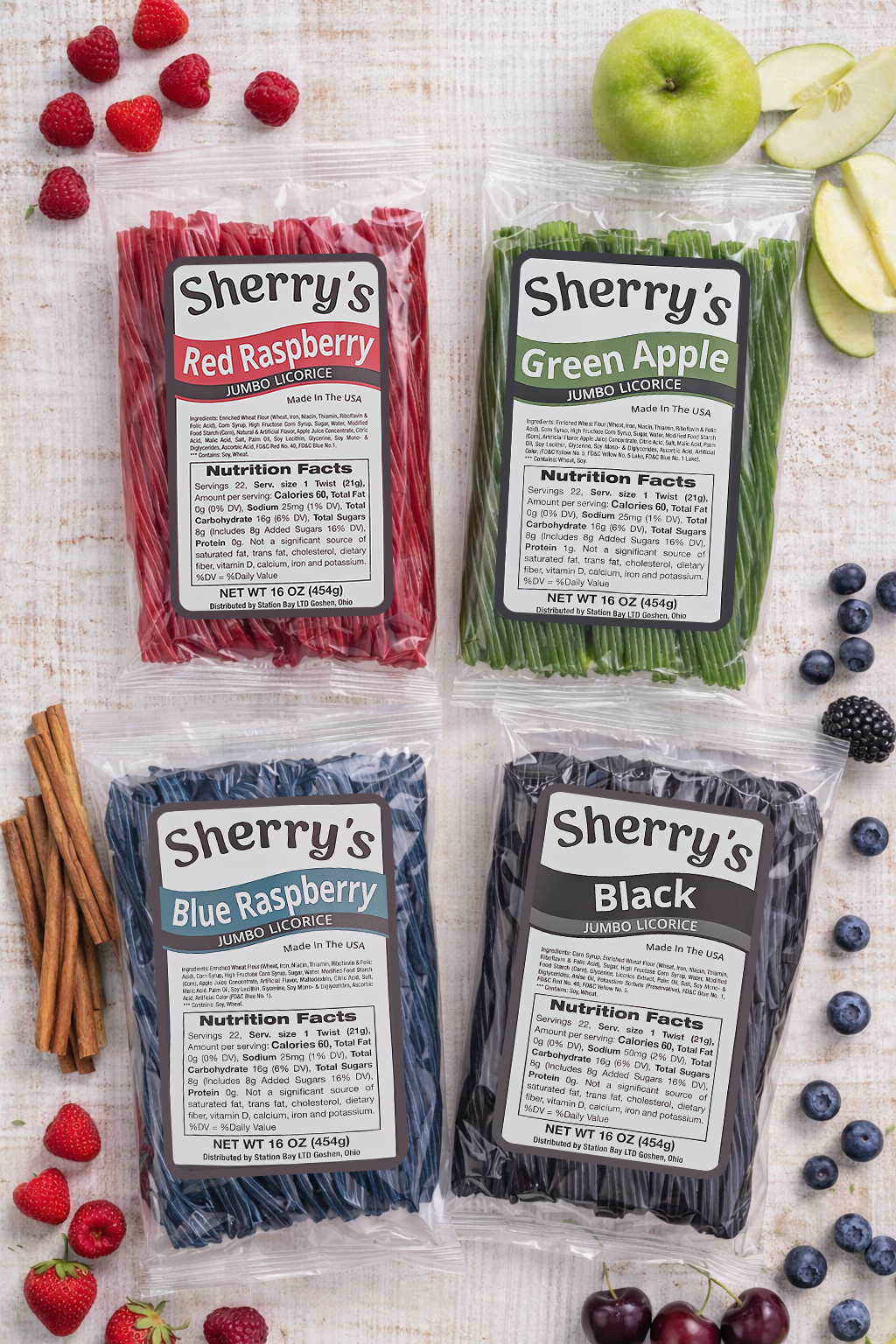 Four bags of Sherry's Licorice